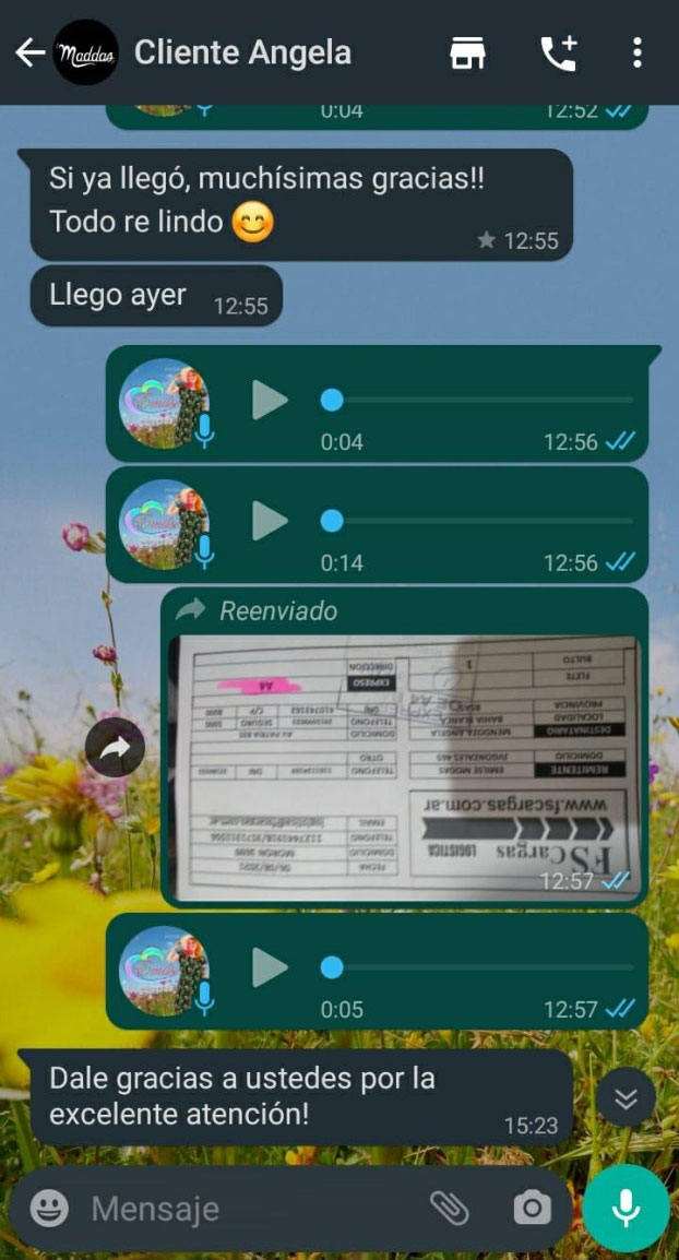 Referencia de clienta