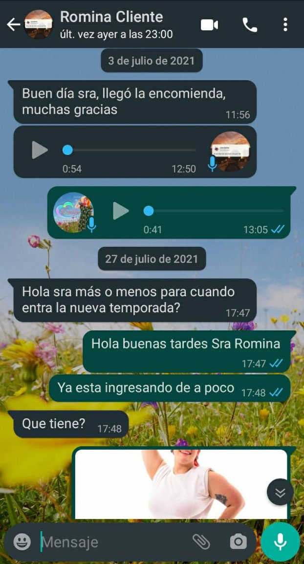 Referencia de clienta