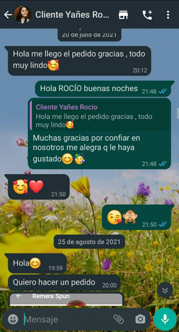 Referencia de clienta