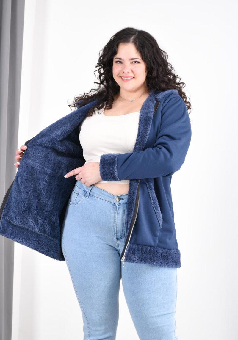 Campera Jersey con Piel