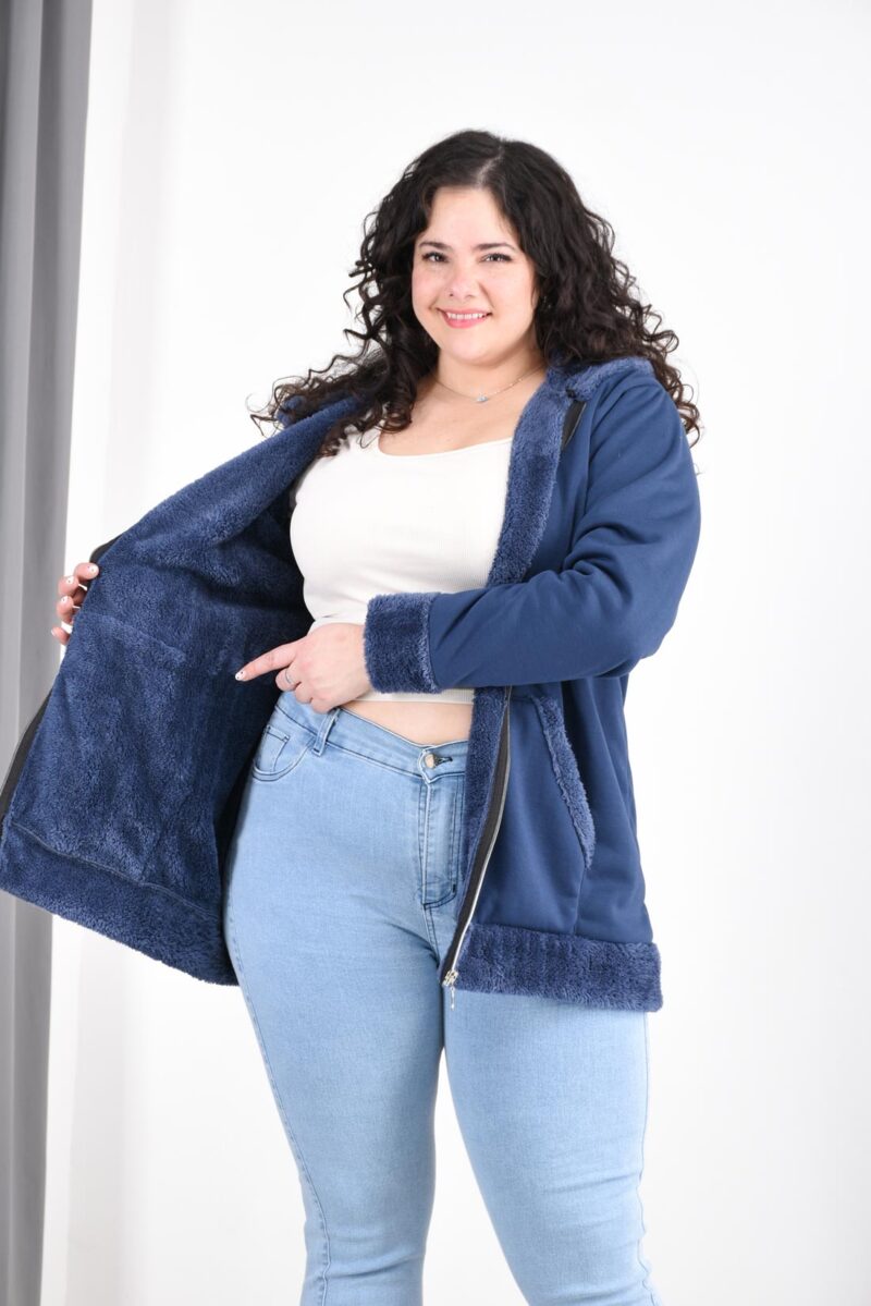 Campera Jersey con Piel