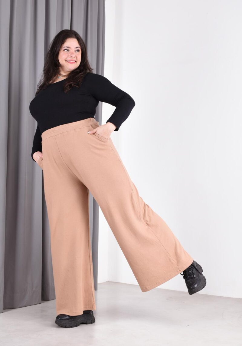 Palazzo de morley terry brush con bolsillos, tiro alto y cintura elastizada, mujer, en negro, camel y gris topo