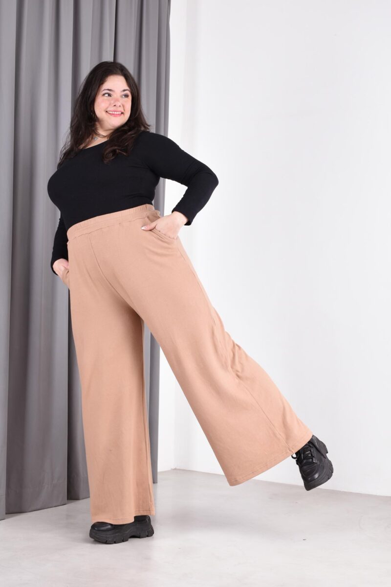 Palazzo de morley terry brush con bolsillos, tiro alto y cintura elastizada, mujer, en negro, camel y gris topo