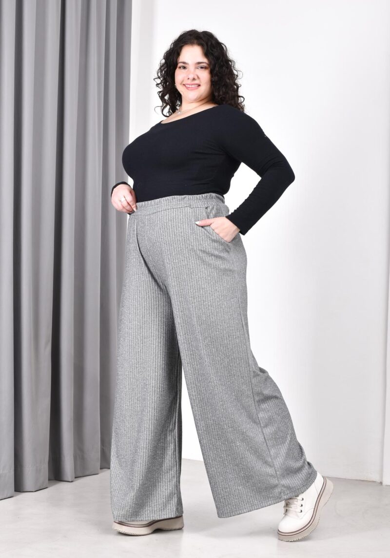 Palazzo de Darlon Morley Gamuzado tiro alto con bolsillos, mujer, color gris